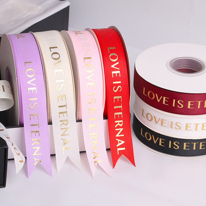 100 Yards Personalized Printed Grosgrain Ribbon | Custom Party Favors, Weddings, Baby Showers, Christmas Decorations