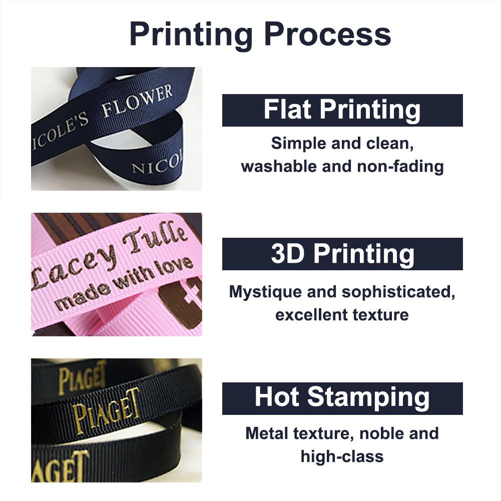 100 Yards Personalized Printed Grosgrain Ribbon | Custom Party Favors, Weddings, Baby Showers, Christmas Decorations - Wholesale Customized Store